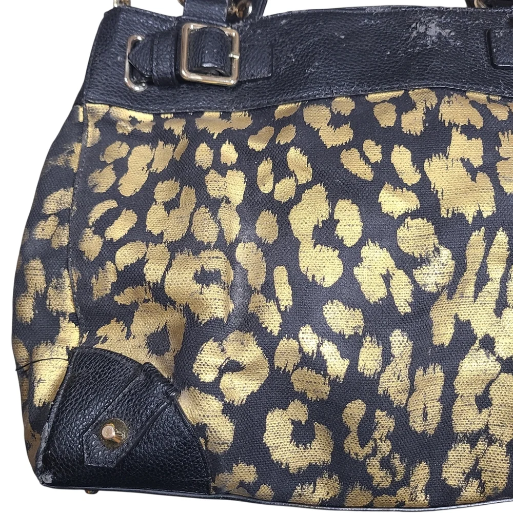 Juicy Couture Y2K Vintage Gold Leopard Daydreamer Satchel Bag